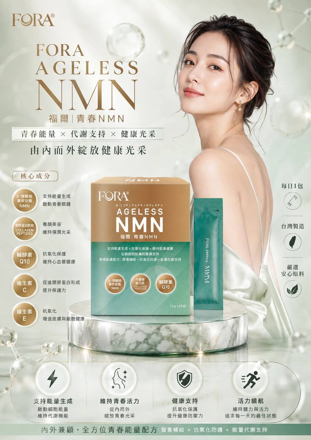 福爾青春 NMN AGELESS 晶凍 原廠產品資訊